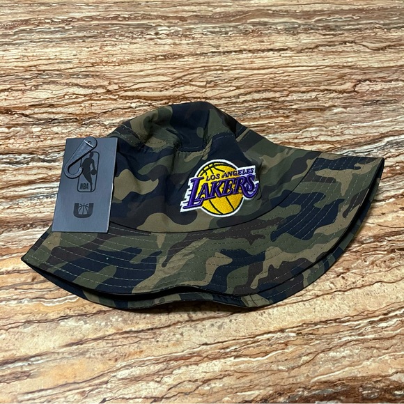 NBA Ultra Game Los Angeles Lakers Unisex Logo Camo Bucket Hat Outdoor Streetwear
